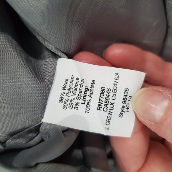 J. Crew Elastic Waist women's skirt grey size 10 with 2 pockets - Picture 2 of 5